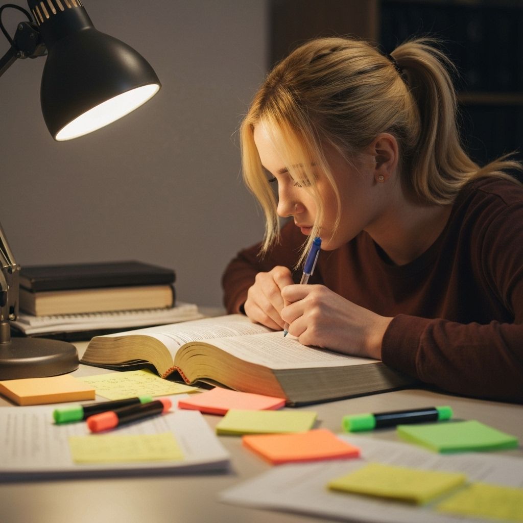Student revising GCSE math at desk
